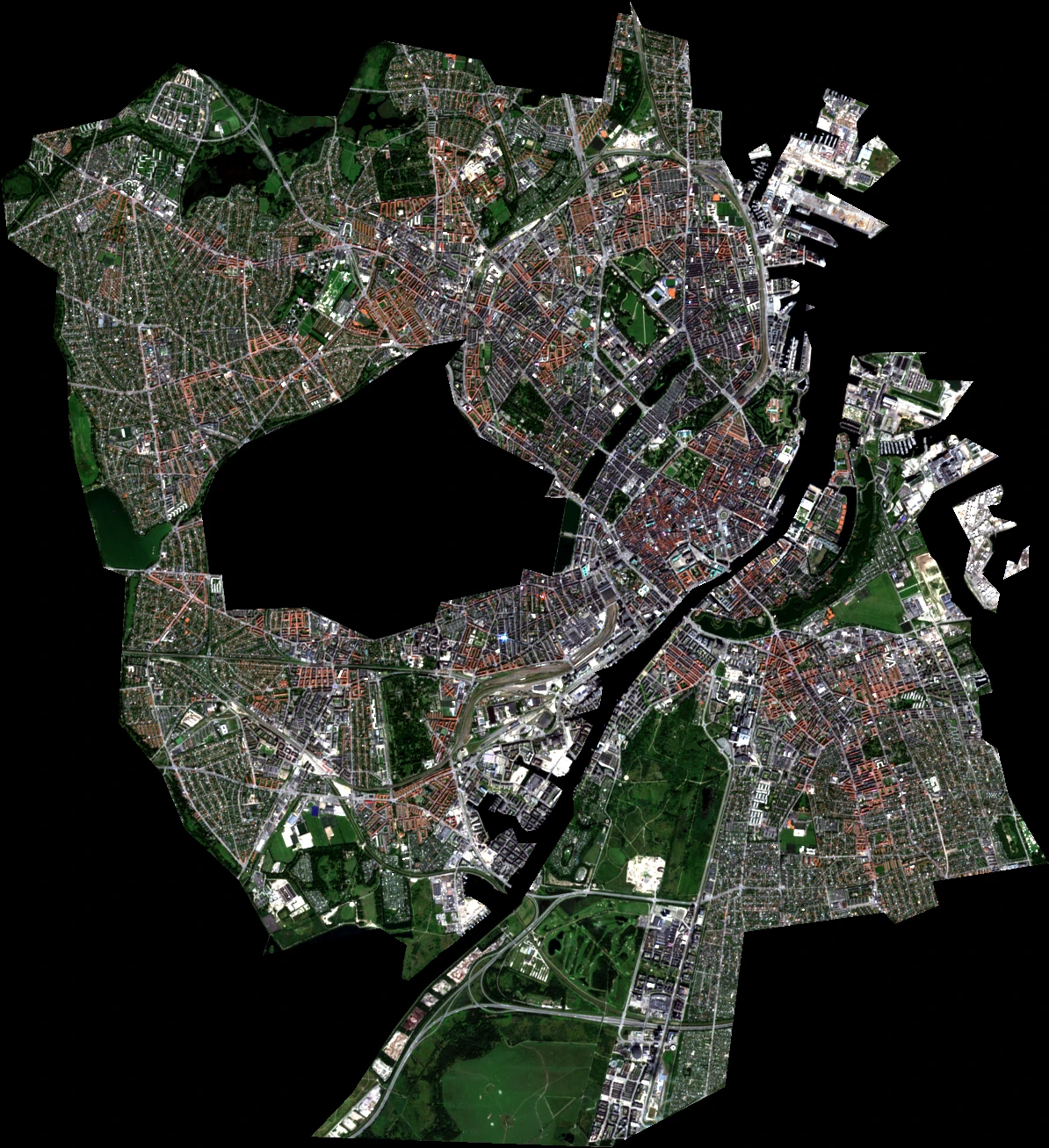 Copenhagen satellite view